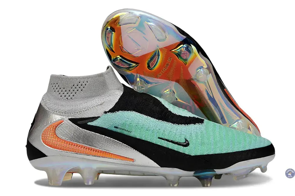 Phantom 6 High Elite FG - Chrome Black | Foot - Nike X – Crampons