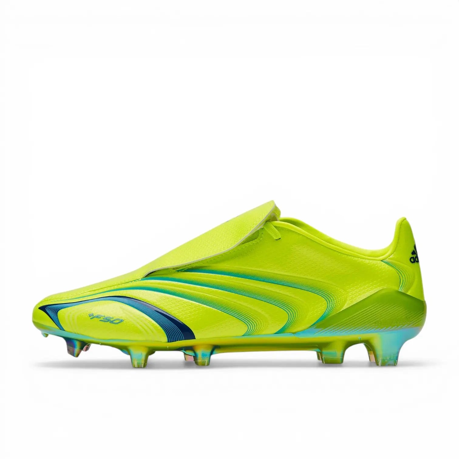 Image of F50 Elite x Tunit FG - Citron Lucide/Team Bleu Royal/Aquamarine Lucide - Crampons Elite