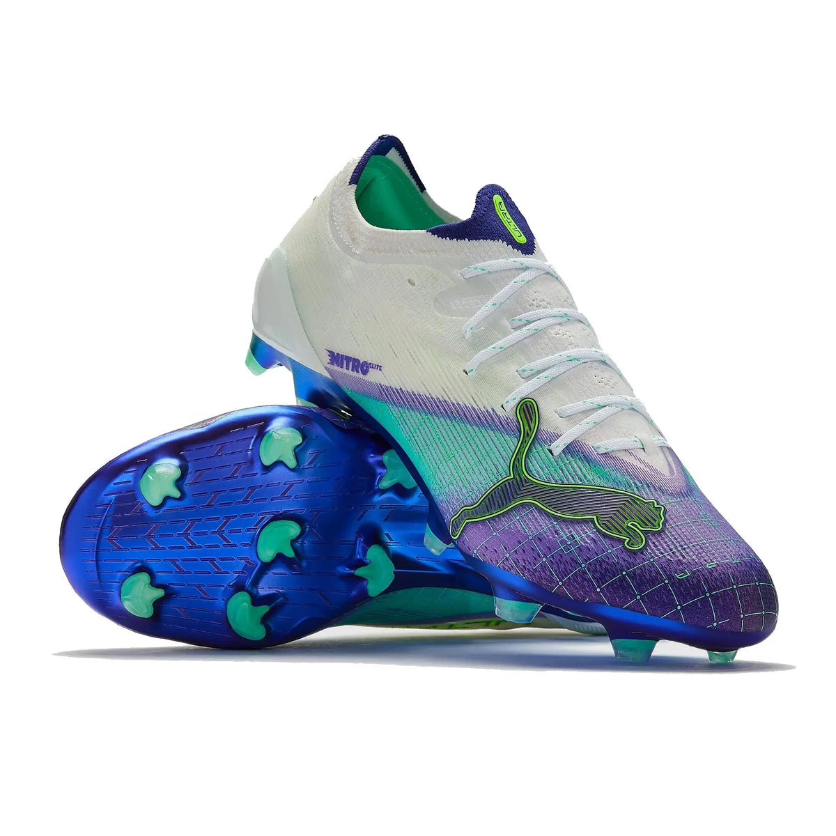 Puma Ultra Nitro 7 Ultimate FG Hyper Rush Blanc/Violet 10937101 - vue 2