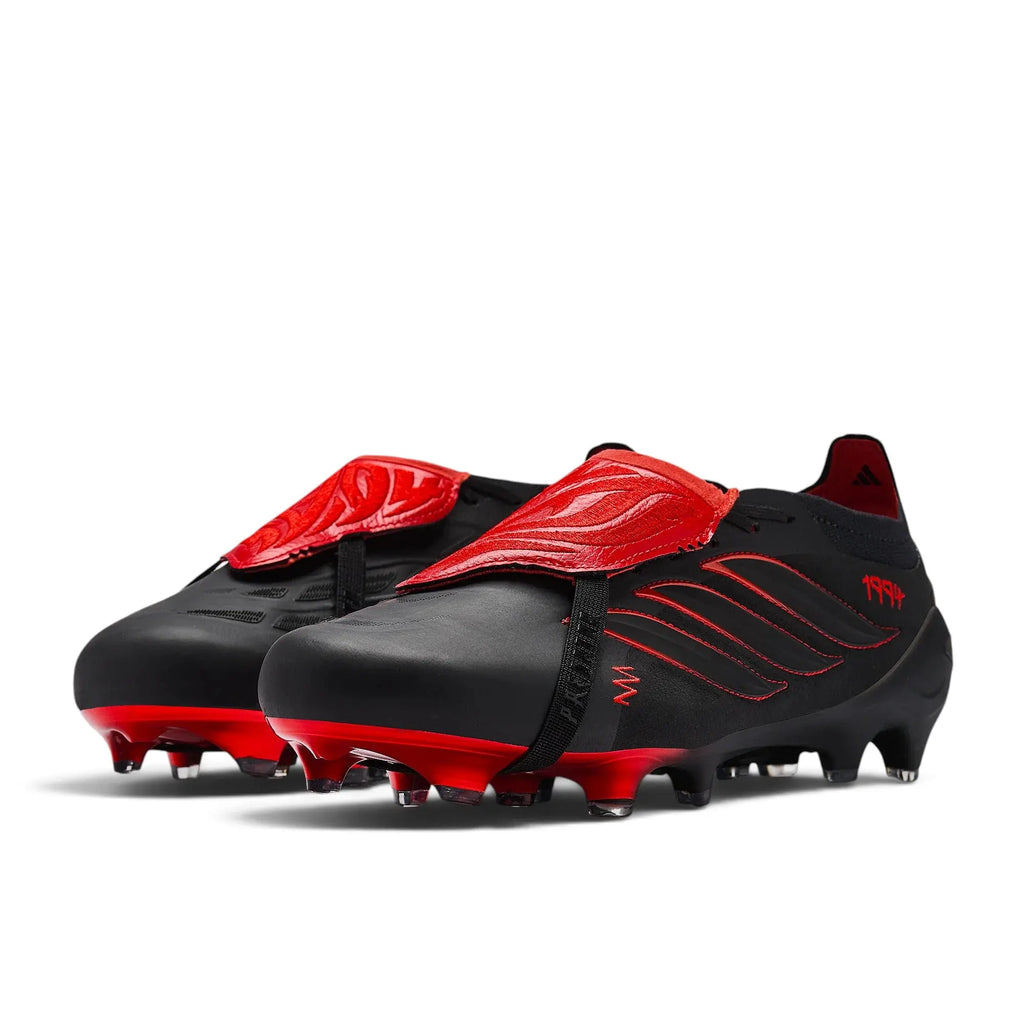 Adidas Predator 26 Elite Fold-over Tongue FG L-Tech - Noir/Rouge Vif