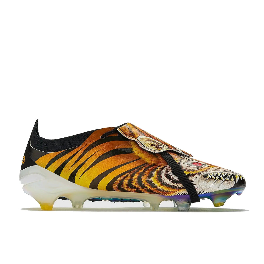 Adidas Predator 26 Elite Fold-over Tongue FG x Y-3 Jaune/Noir KK4189 - vue 4
