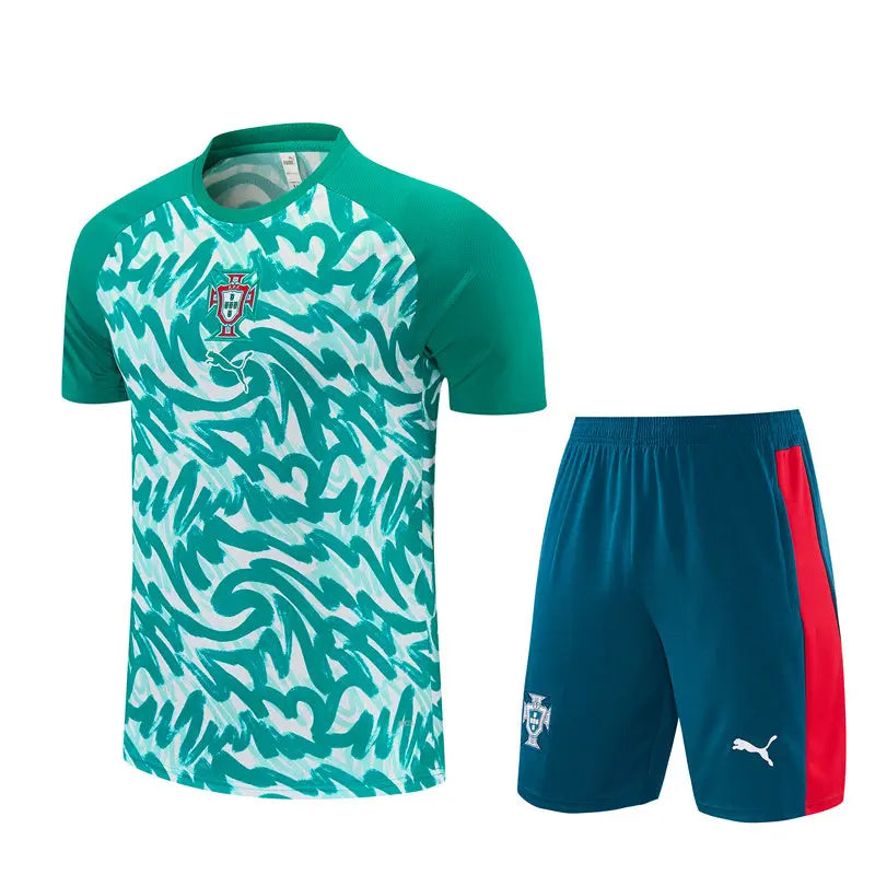 Ensemble Training Portugal Camouflage Vert Blanc 2026/2027