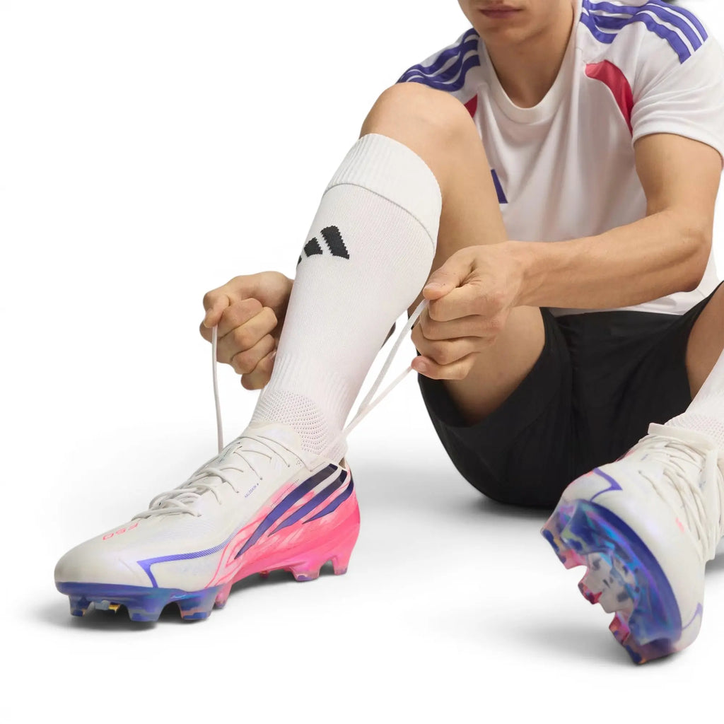 F50 Hyperfast Elite FG Control or Chaos - Blanc/Violet/Solar Turbo