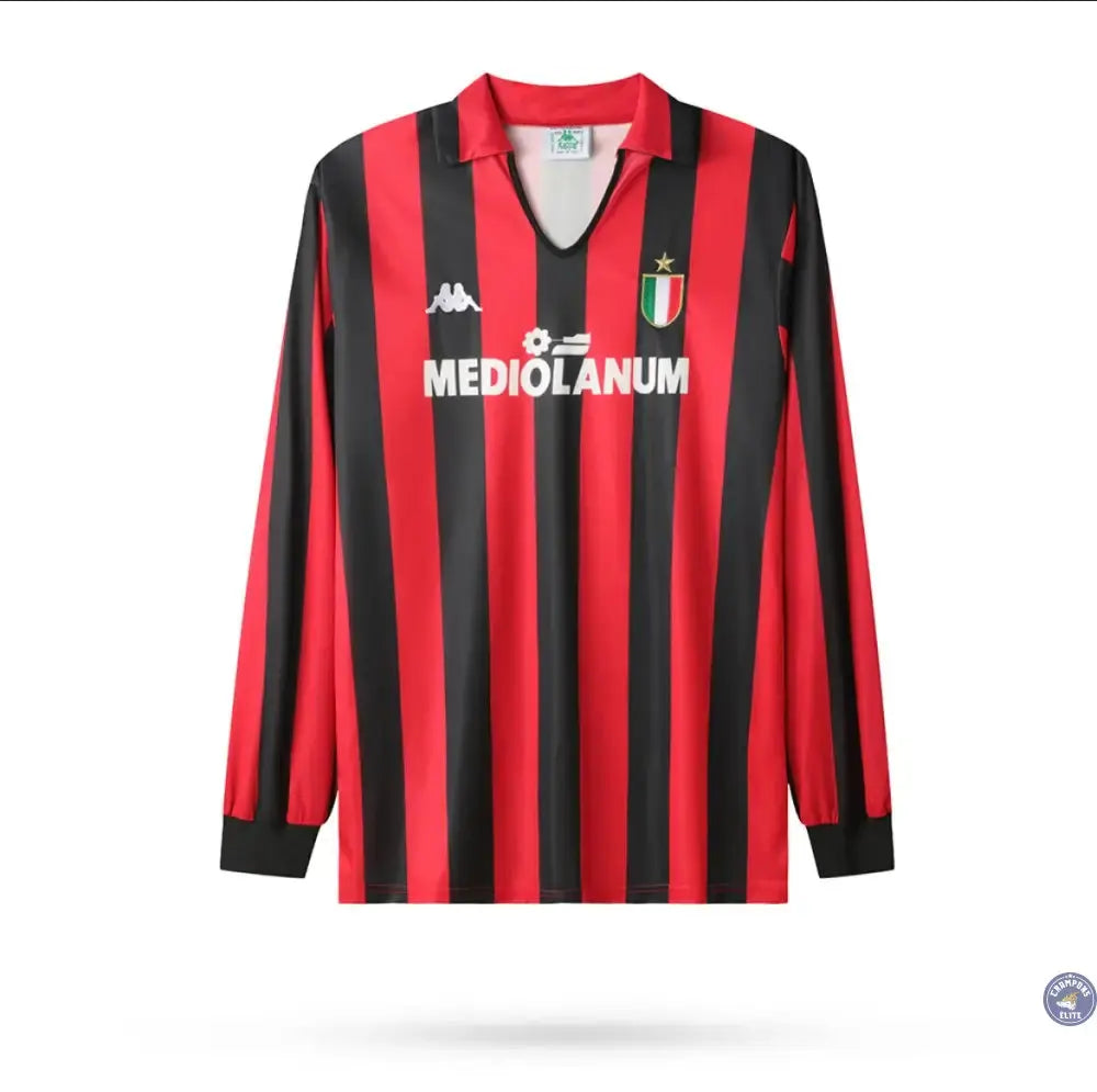 AC Milan 1988/89 Domicile à manches longues