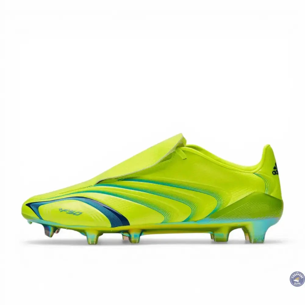F50 Elite x Tunit FG - Citron Lucide/Team Bleu Royal/Aquamarine Lucide - Crampons Elite