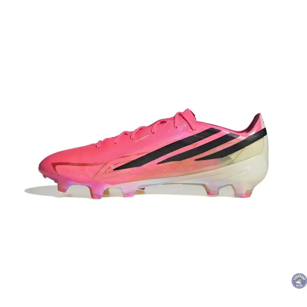 Adidas F50 Hyperfast Elite FG - Solar Turbo/Noir/Doré - Crampons Elite