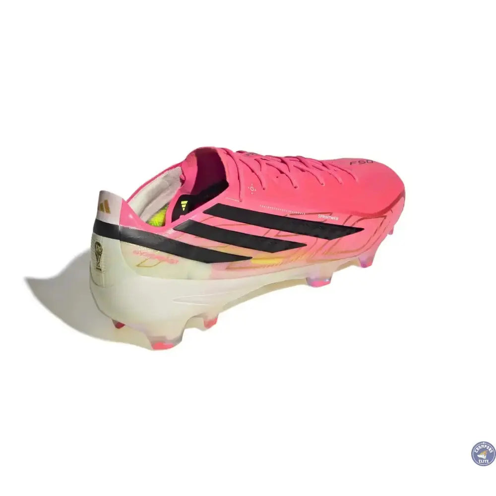 Adidas F50 Hyperfast Elite FG - Solar Turbo/Noir/Doré - Crampons Elite