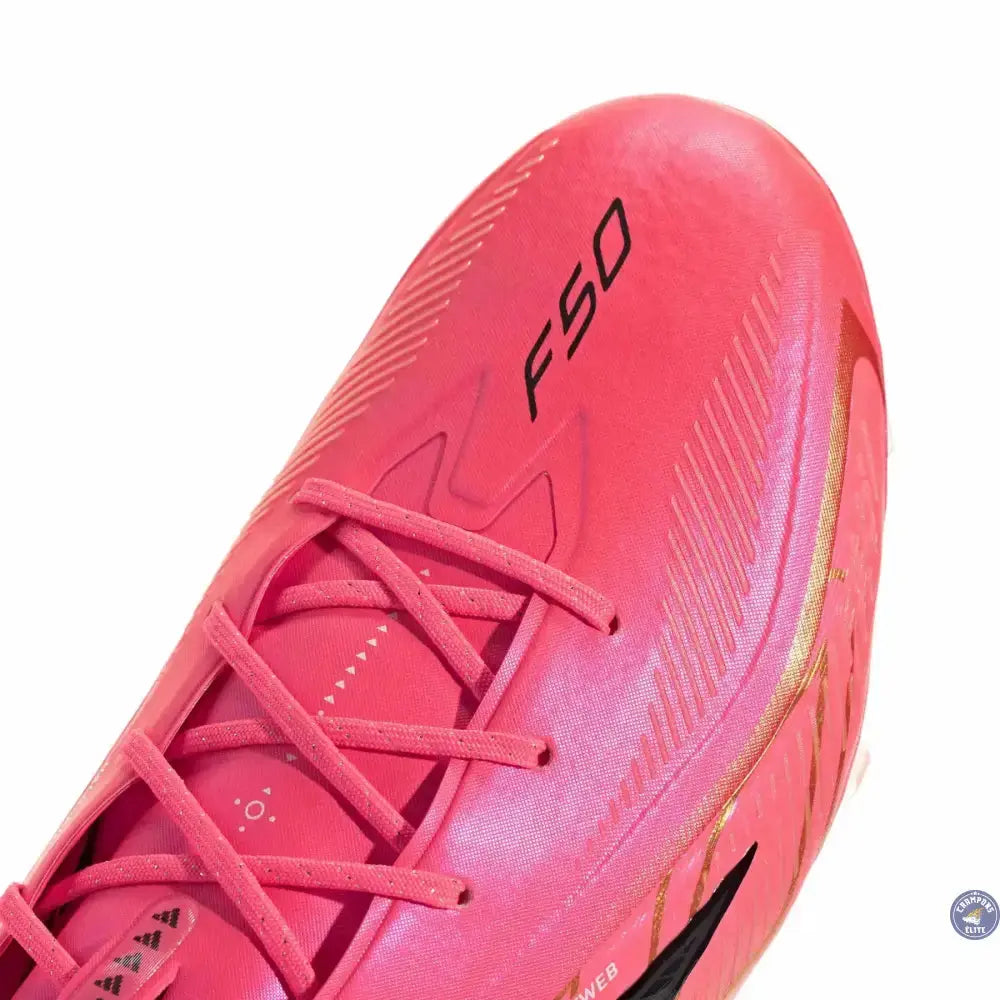Image of Adidas F50 Hyperfast Elite FG - Solar Turbo/Noir/Doré - Crampons Elite