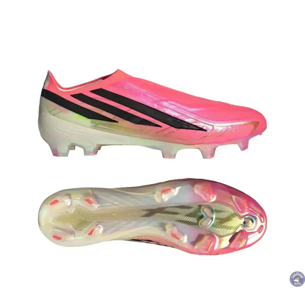 Image of Adidas F50 Hyperfast Elite Laceless FG - Solar Turbo/Noir/Doré - Crampons Elite