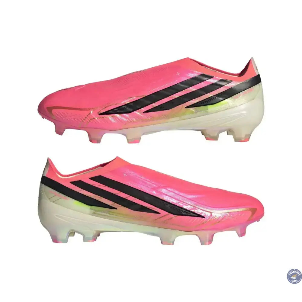 Adidas F50 Hyperfast Elite Laceless FG - Solar Turbo/Noir/Doré - Crampons Elite