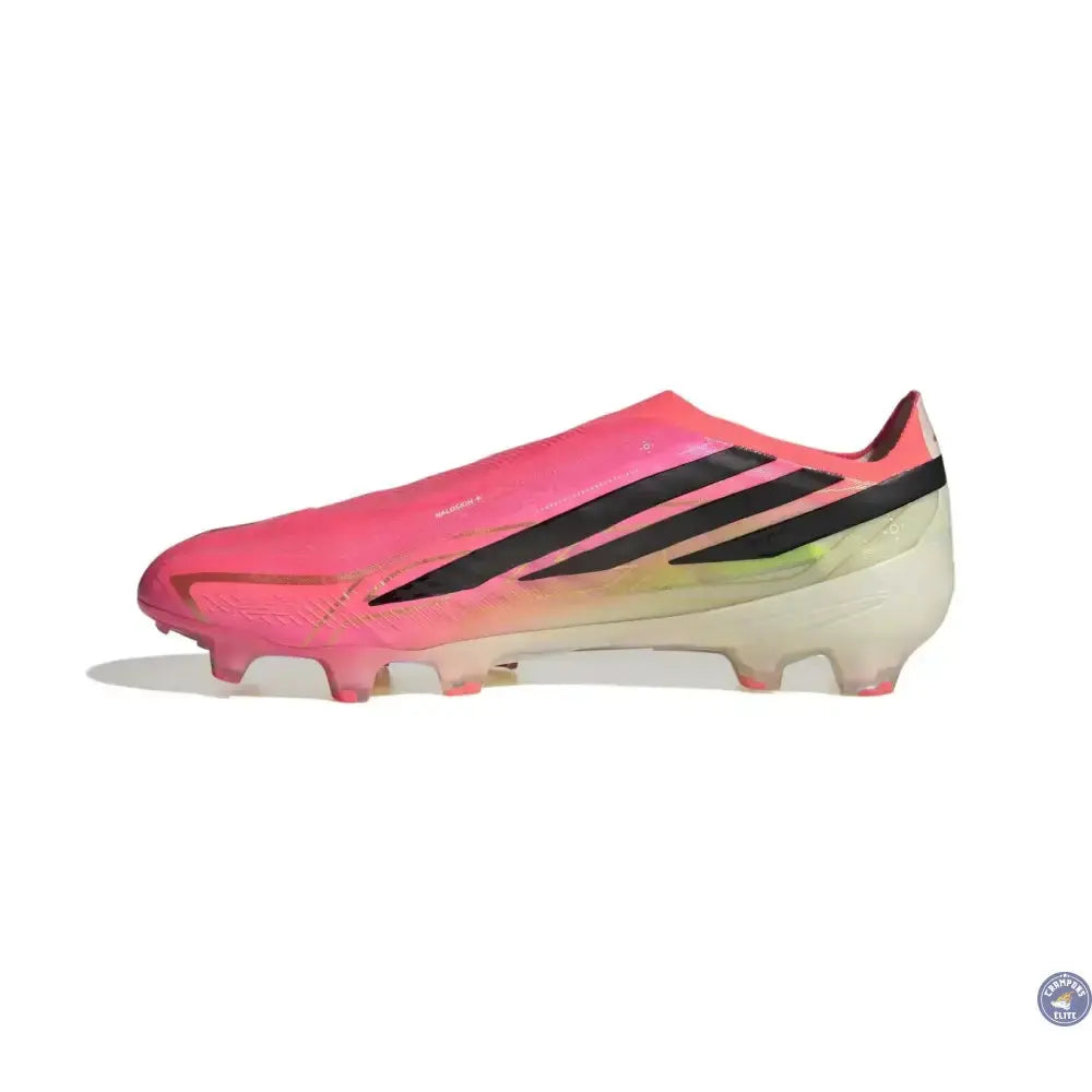 Adidas F50 Hyperfast Elite Laceless FG - Solar Turbo/Noir/Doré - Crampons Elite