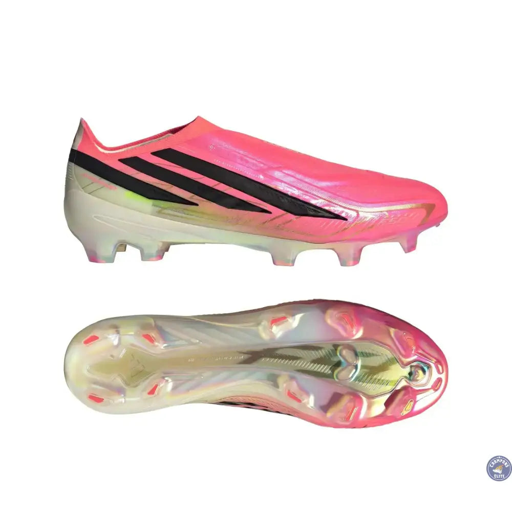 Image of Adidas F50 Hyperfast Elite Laceless FG - Solar Turbo/Noir/Doré - Crampons Elite