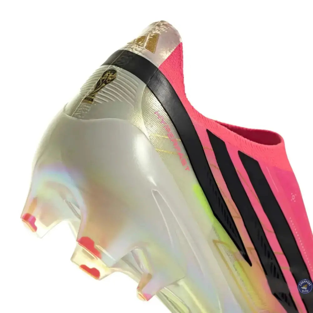 Image of Adidas F50 Hyperfast Elite Laceless FG - Solar Turbo/Noir/Doré - Crampons Elite