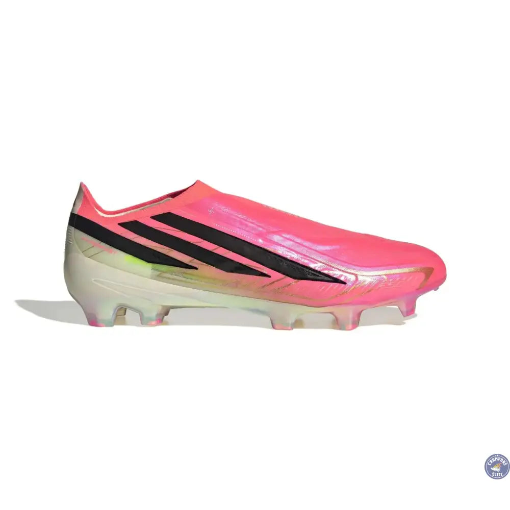 Image of Adidas F50 Hyperfast Elite Laceless FG - Solar Turbo/Noir/Doré - Crampons Elite