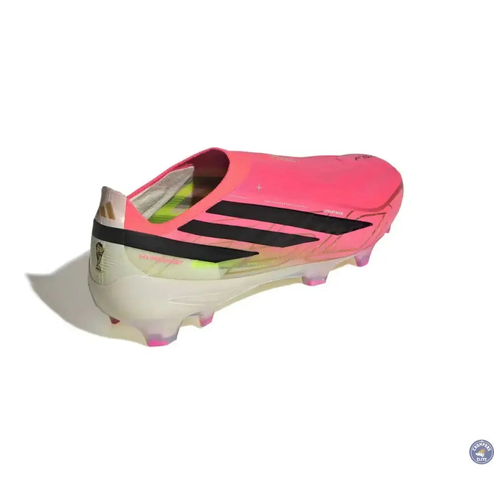 Adidas F50 Hyperfast Elite Laceless FG - Solar Turbo/Noir/Doré - Crampons Elite