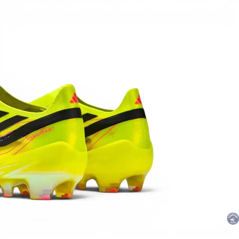 Image of Adidas F50 Hyperfast Elite Laceless FG Too Light - Jaune/Noir/Solar Turquoise ÉDITION LIMITÉE