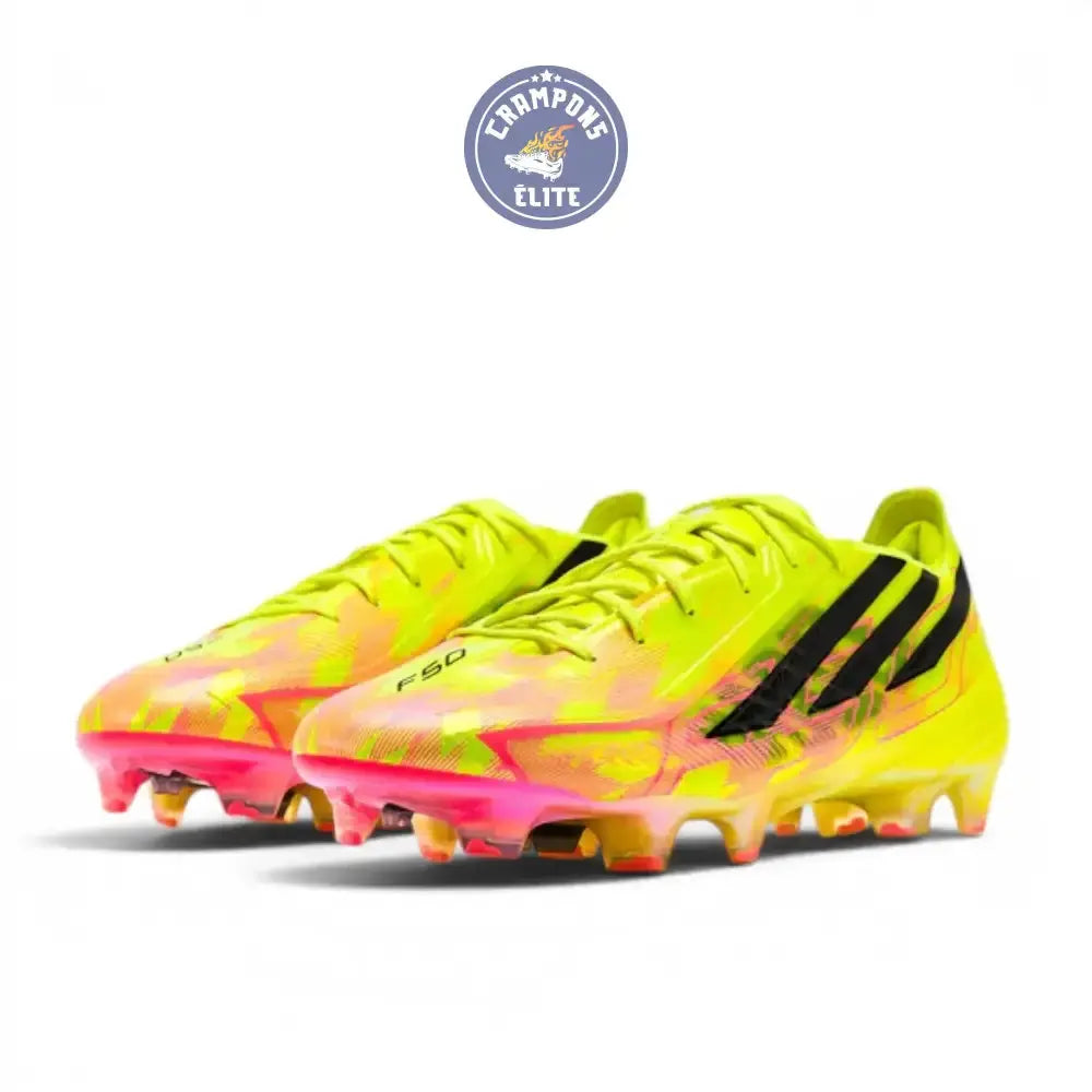 Adidas F50 Hyperfast Evo FG Too Light - Jaune/Noir/Solar Turquoise ÉDITION LIMITÉE