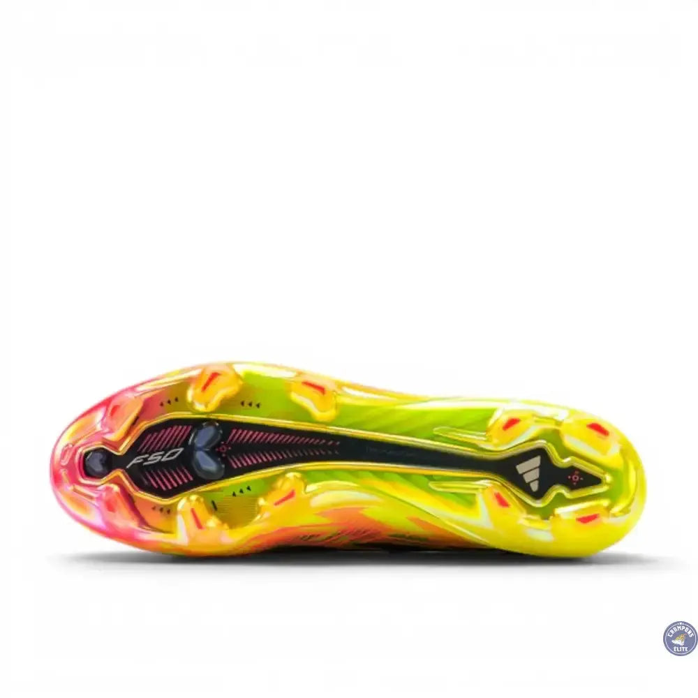 Image of Adidas F50 Hyperfast Evo FG Too Light - Jaune/Noir/Solar Turquoise ÉDITION LIMITÉE