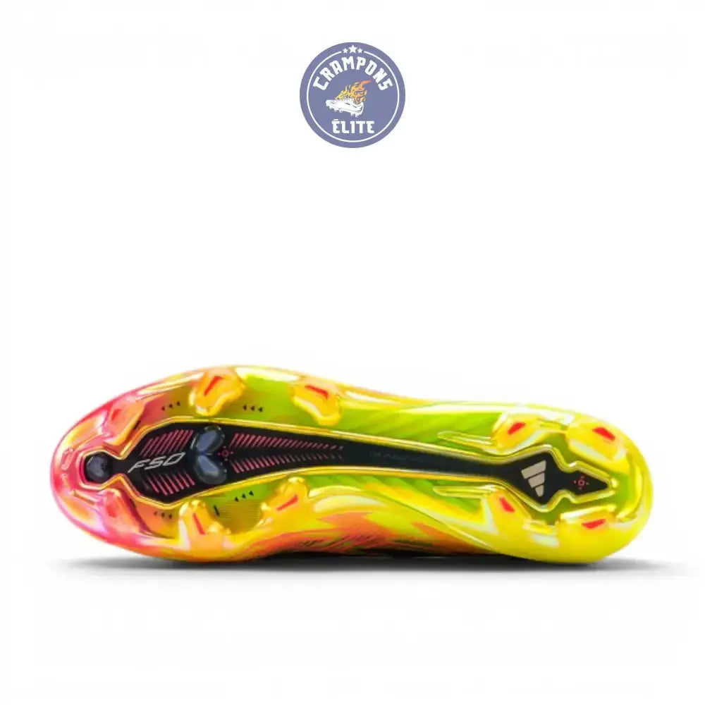 Image of Adidas F50 Hyperfast Evo FG Too Light - Jaune/Noir/Solar Turquoise ÉDITION LIMITÉE