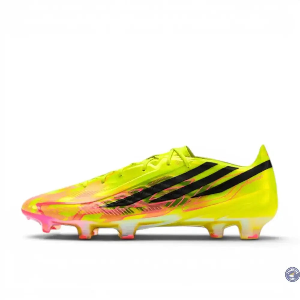 Image of Adidas F50 Hyperfast Evo FG Too Light - Jaune/Noir/Solar Turquoise ÉDITION LIMITÉE