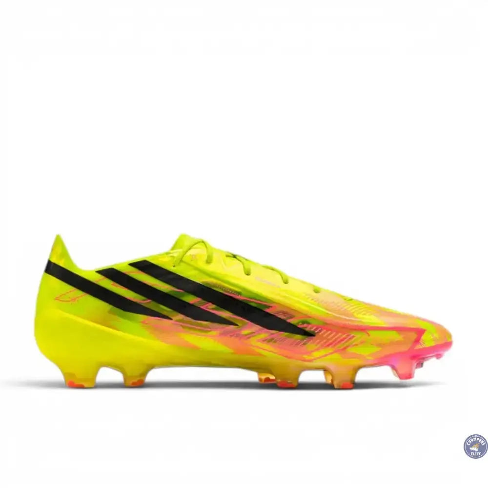 Image of Adidas F50 Hyperfast Evo FG Too Light - Jaune/Noir/Solar Turquoise ÉDITION LIMITÉE