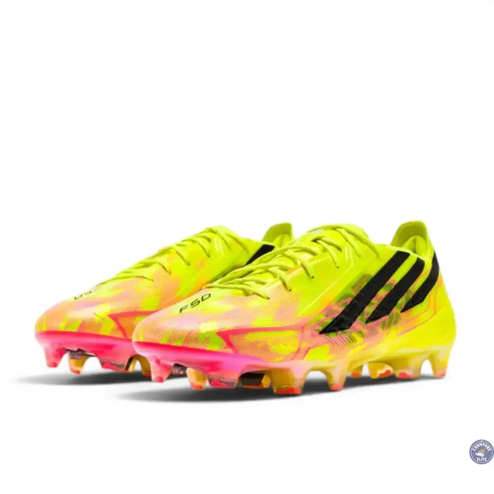 Image of Adidas F50 Hyperfast Evo FG Too Light - Jaune/Noir/Solar Turquoise ÉDITION LIMITÉE