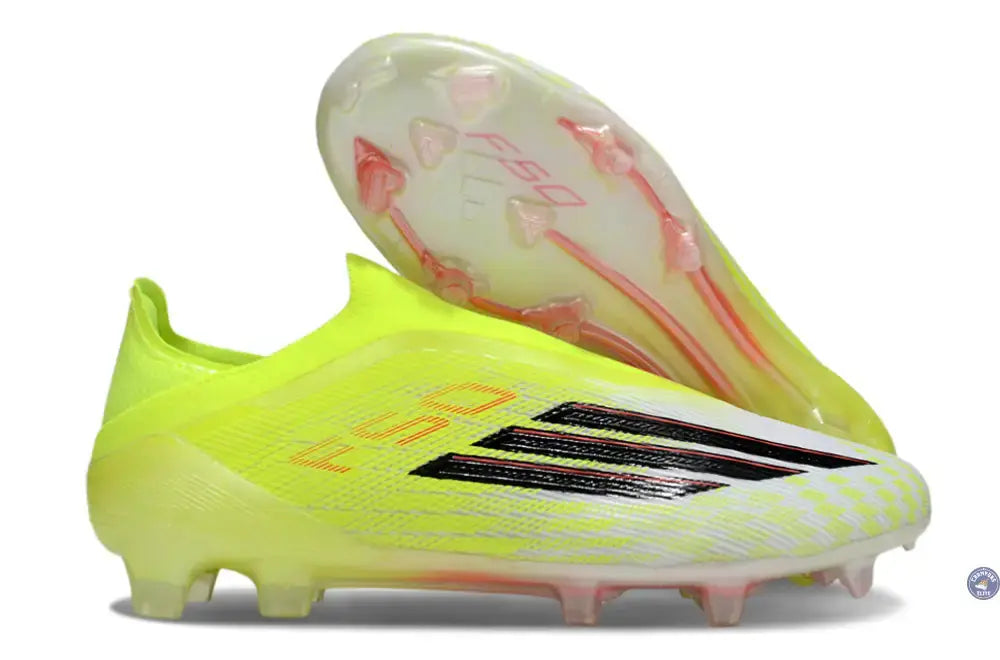 Image of F50 LACELESS ELITE FG BORN FOR GOALS - JAUNE/NOIR/LUCID RED