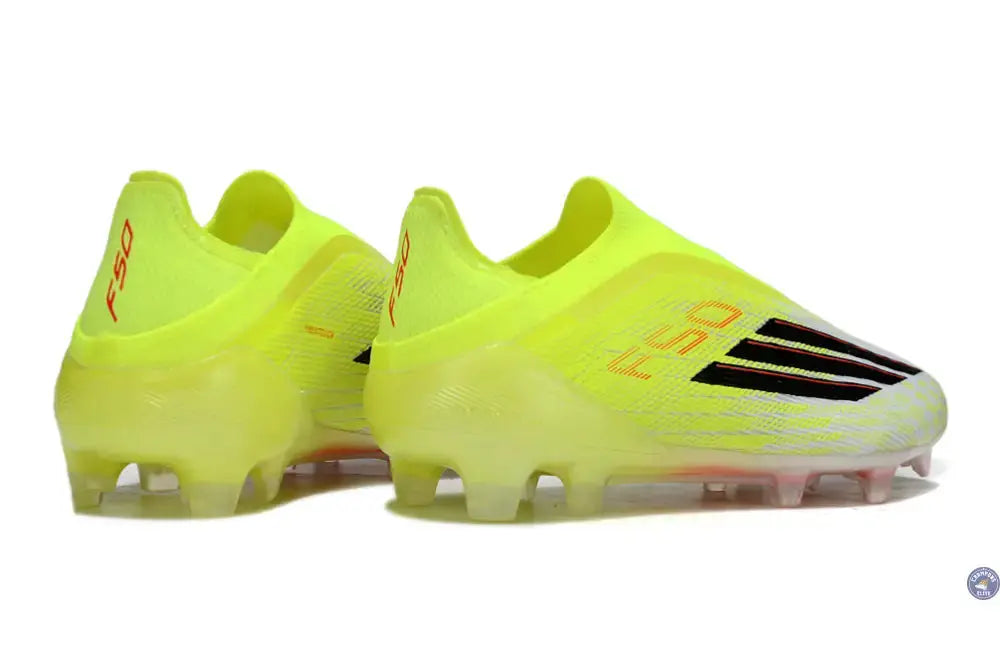 Image of F50 LACELESS ELITE FG BORN FOR GOALS - JAUNE/NOIR/LUCID RED
