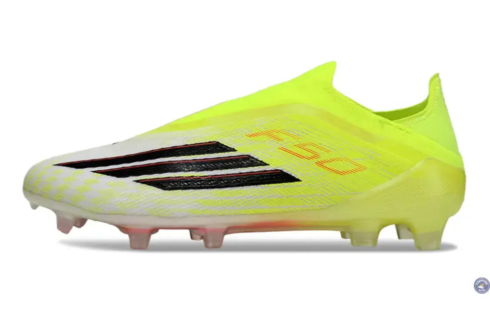 Image of F50 LACELESS ELITE FG BORN FOR GOALS - JAUNE/NOIR/LUCID RED