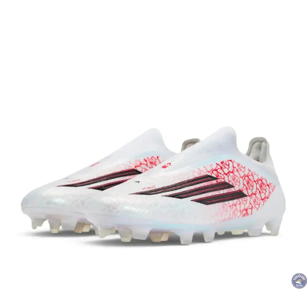 Fg Five Roses F50 Laceless Elite FG Heartbreaker Blanc Rose – Crampons Elite