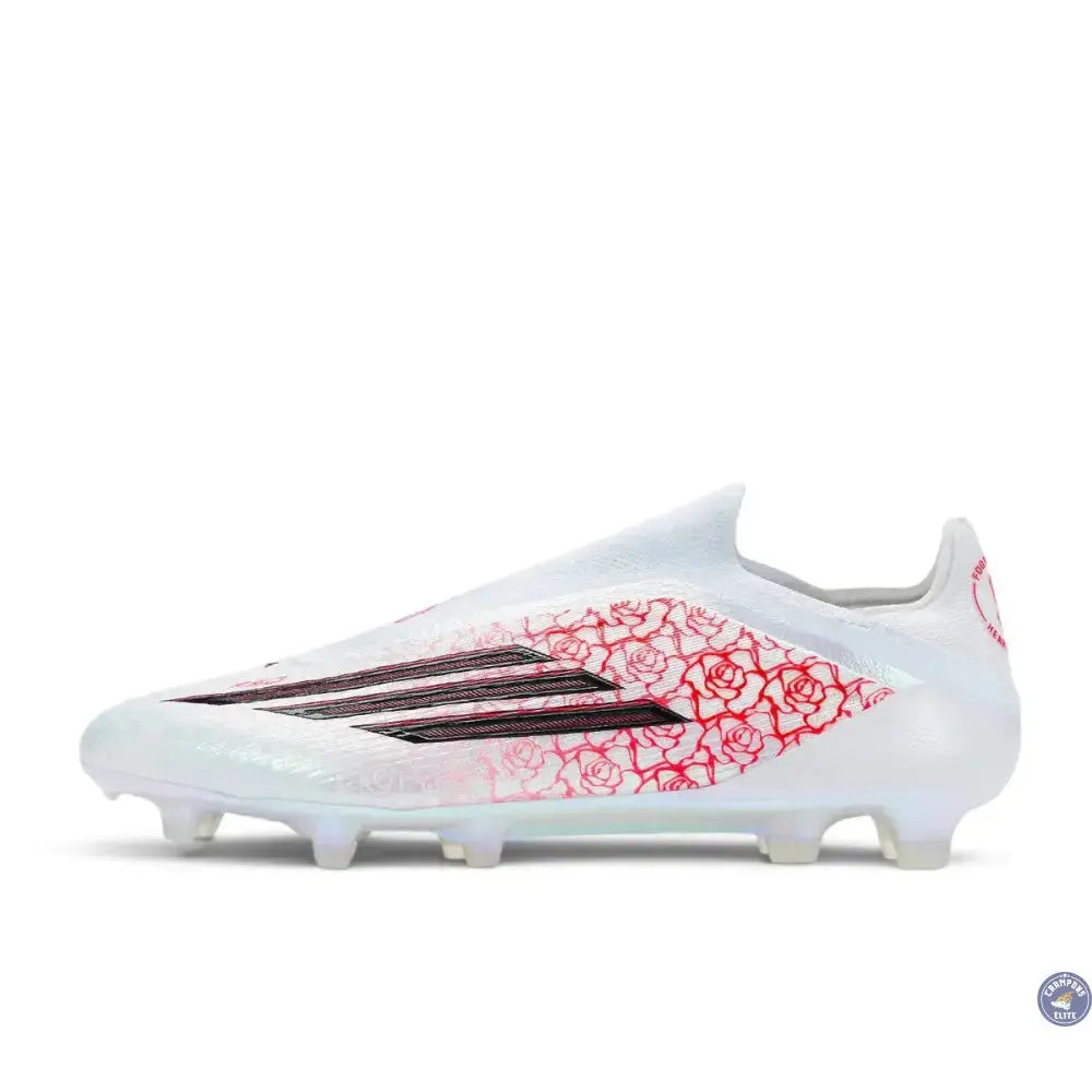 Fg Five Roses F50 Laceless Elite FG Heartbreaker Blanc Rose – Crampons Elite