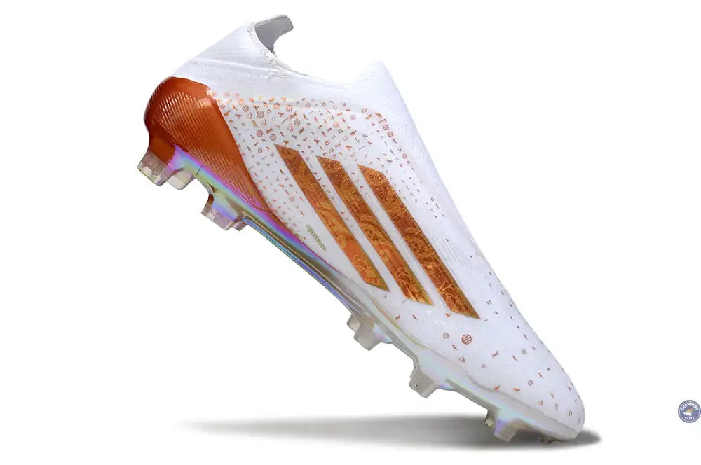 F50 LACELESS ELITE FG x MOHAMED SALAH AFCON - BLANC/BRONZE ÉDITION LIMITÉE