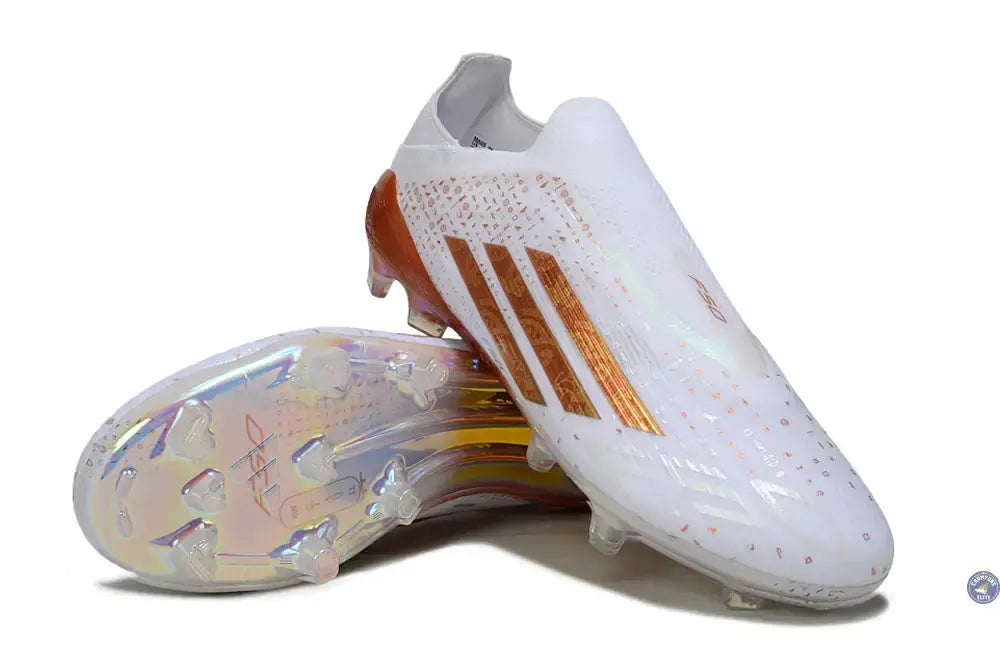 F50 LACELESS ELITE FG x MOHAMED SALAH AFCON - BLANC/BRONZE ÉDITION LIMITÉE