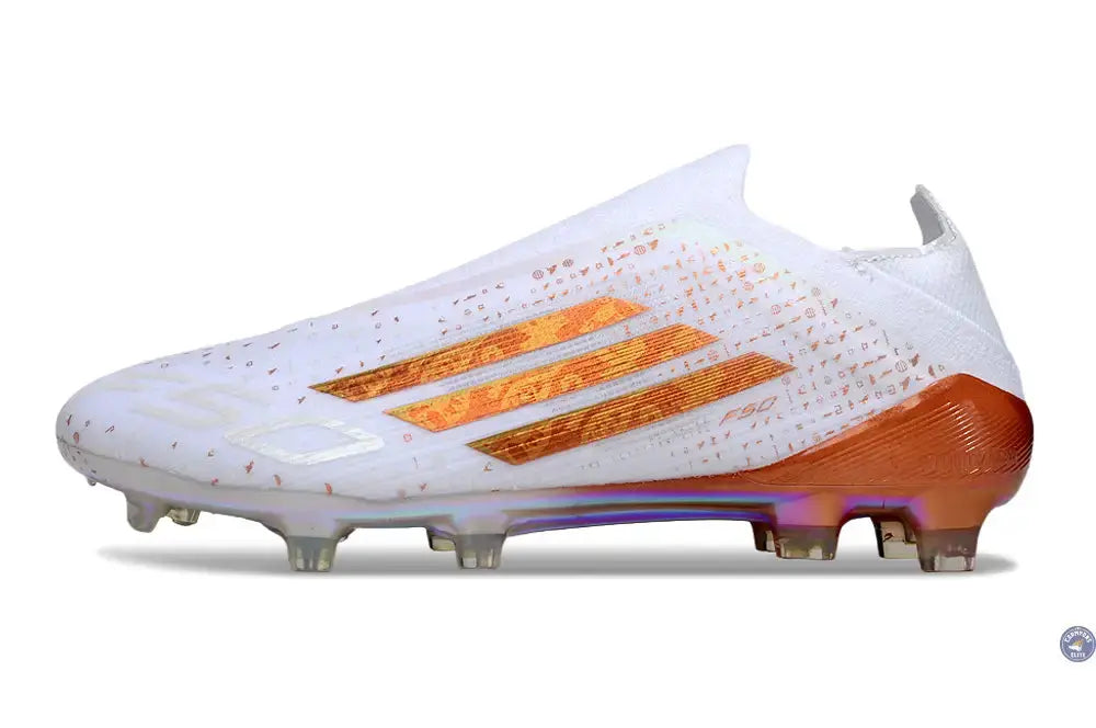 Image of F50 LACELESS ELITE FG x MOHAMED SALAH AFCON - BLANC/BRONZE ÉDITION LIMITÉE