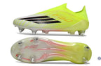 Chaussure de football F50 LACELESS ELITE SG Born for Goals SG jaune/noir/rouge translucide, semelle à crampons