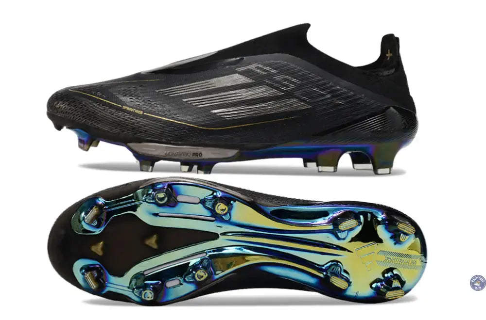 F50 + Laceless FG Dark Spark - Noir/Argenté/Doré