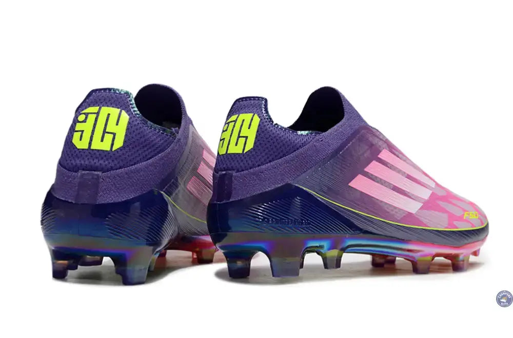 F50 Laceless Lamine Yamal 2 - Violet/Rose/Jaune Fluo