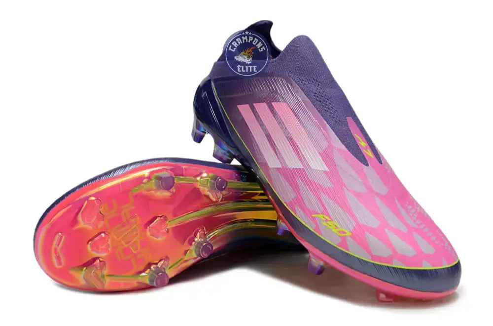 F50 Laceless Lamine Yamal 2 - Violet/Rose/Jaune Fluo