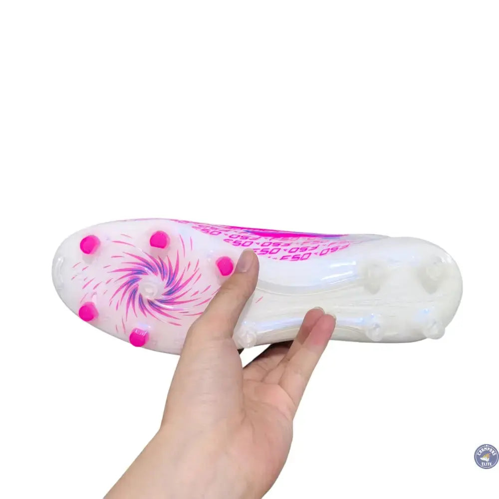 F50 Laceless SPARKFUSION ELITE FG/AG TRINITY - BLANC/ROSE