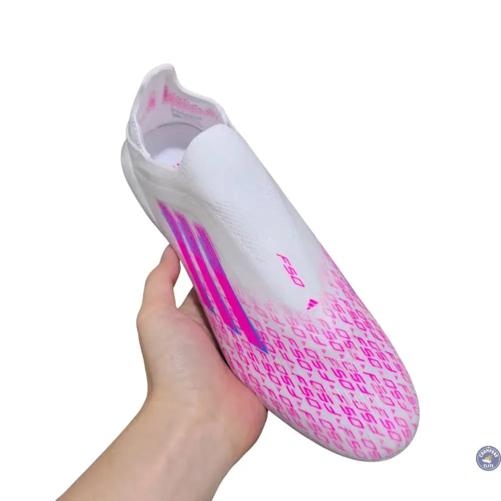 Image of F50 Laceless SPARKFUSION ELITE FG/AG TRINITY - BLANC/ROSE