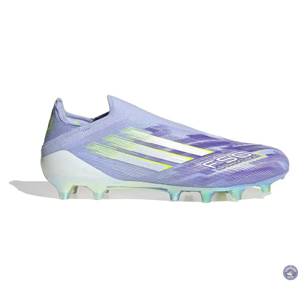 F50 Laceless Sparkfusion Elite Low Cut Laceless FG Radiant Blaze - Violet Tone/Vert/Violet