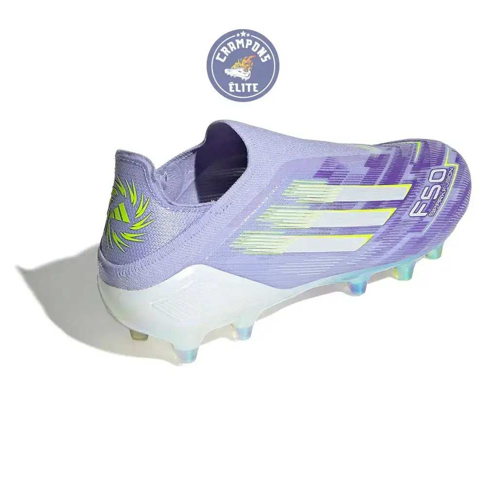 Image of F50 Laceless Sparkfusion Elite Low Cut Laceless FG Radiant Blaze - Violet Tone/Vert/Violet