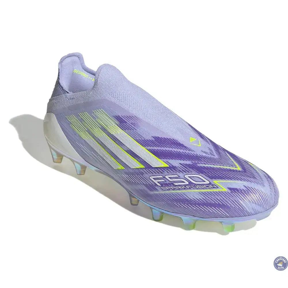 F50 Laceless Sparkfusion Elite Low Cut Laceless FG Radiant Blaze - Violet Tone/Vert/Violet