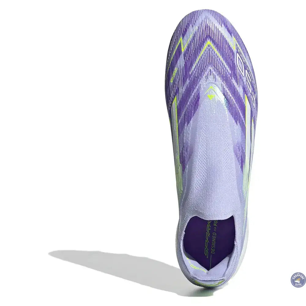 Image of F50 Laceless Sparkfusion Elite Low Cut Laceless FG Radiant Blaze - Violet Tone/Vert/Violet