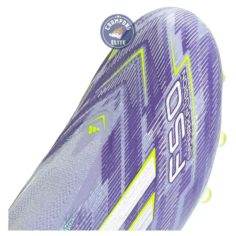 Image of F50 Laceless Sparkfusion Elite Low Cut Laceless FG Radiant Blaze - Violet Tone/Vert/Violet