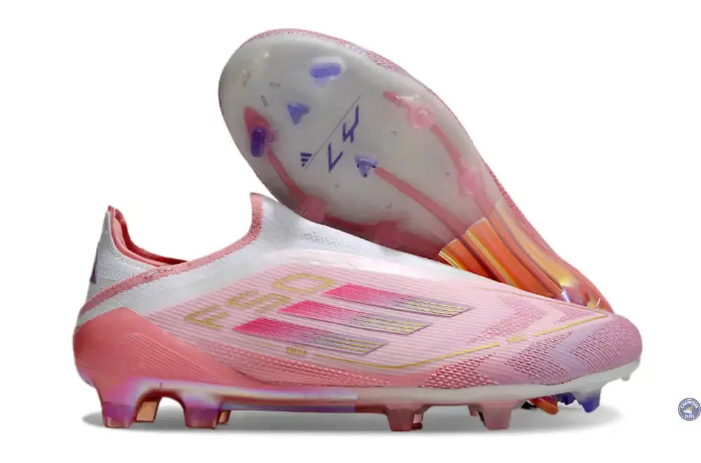 Image of F50 Lamine Yamal Laceless FG Rose/Blanc