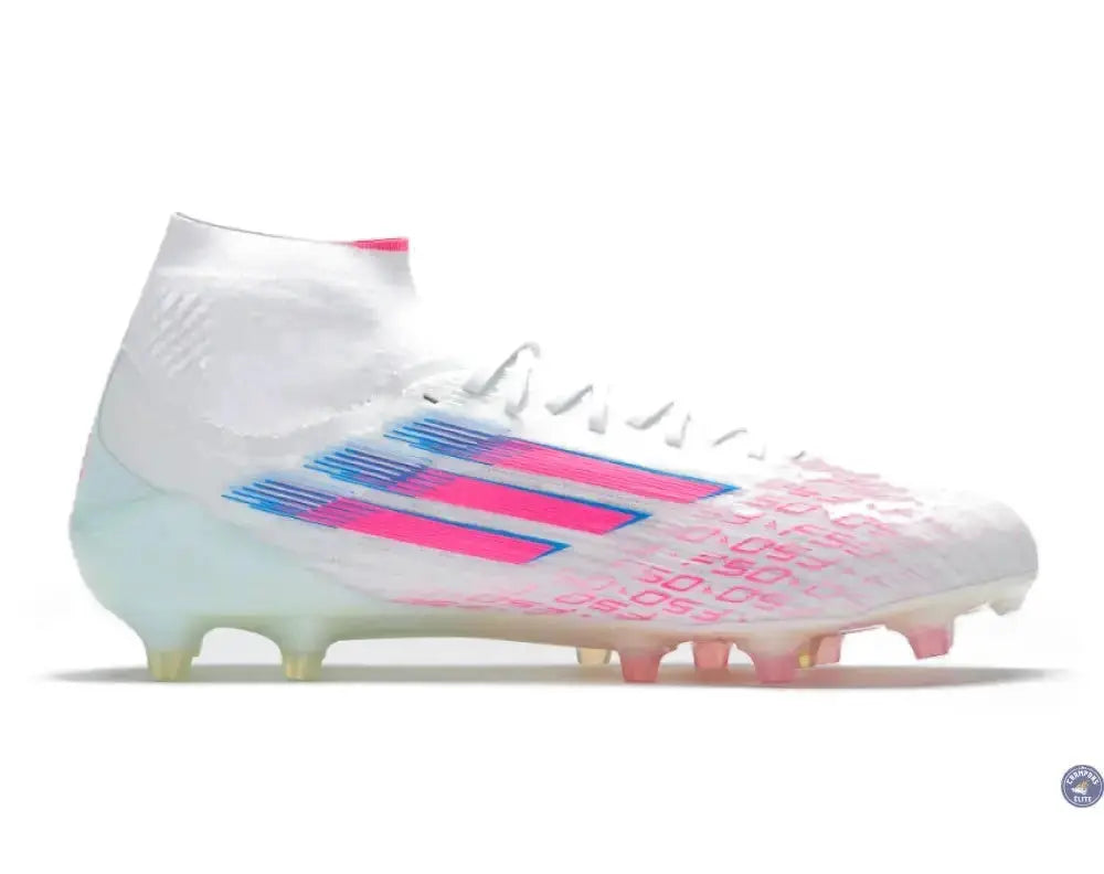 Adidas F50 Sparkfusion Elite Mid Cut FG/AG Trinity - Blanc/Rose Édition Limitée