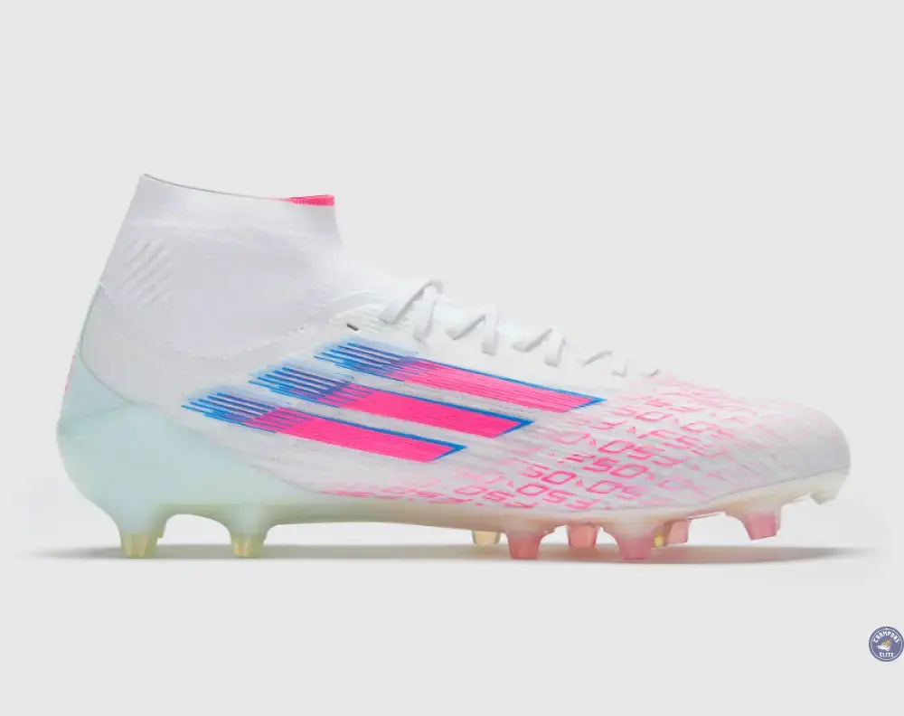 F50 SPARKFUSION ELITE MID CUT ELITE FG/AG TRINITY - BLANC/ROSE ÉDITION LIMITÉE