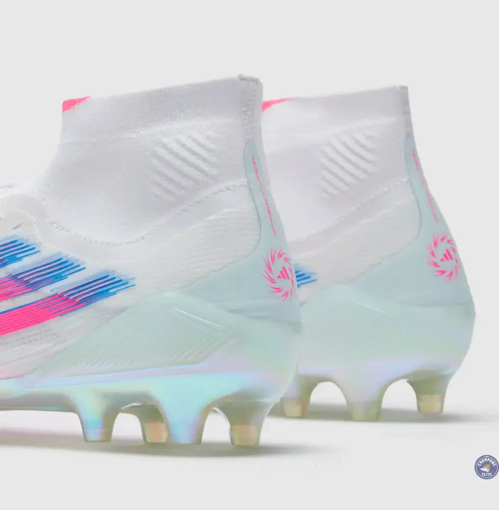 Image of F50 SPARKFUSION ELITE MID CUT ELITE FG/AG TRINITY - BLANC/ROSE ÉDITION LIMITÉE