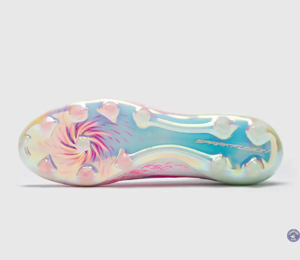 F50 SPARKFUSION ELITE MID CUT ELITE FG/AG TRINITY - BLANC/ROSE ÉDITION LIMITÉE